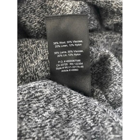 Aritzia BABATON Erin Sweater Size Medium Heather Gray Black Wool Blend V-Neck - Picture 9 of 9